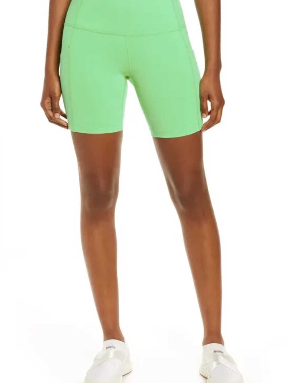 Zella Live In High-Waist Bike Shorts in Neon Green